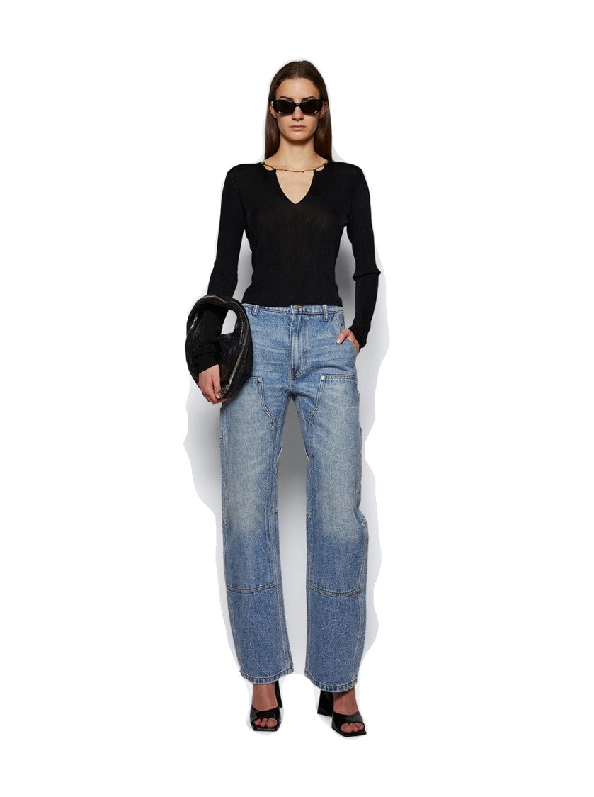 Alexander Wang Pullover With Nameplate Chain Black