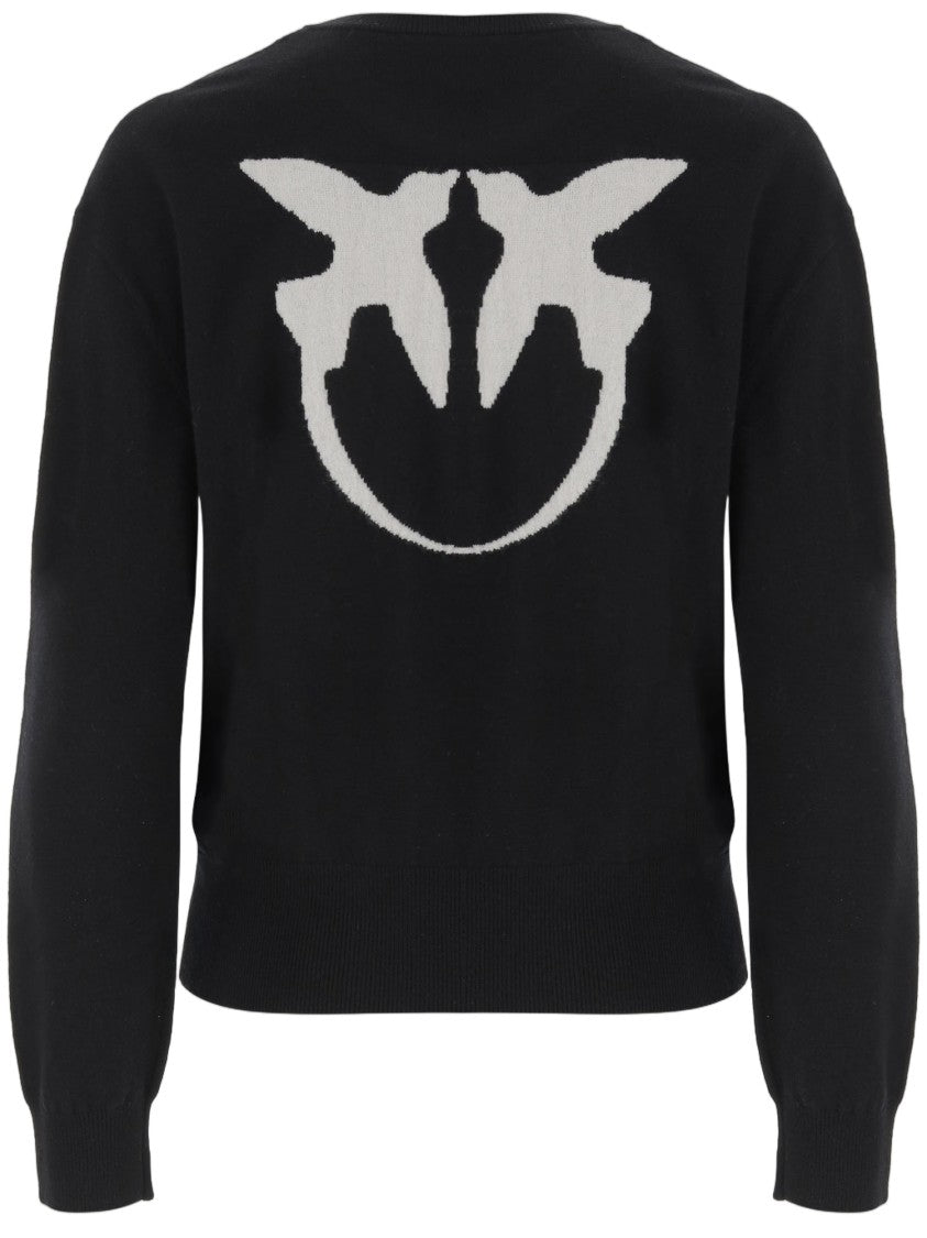 Pinko Wool Sweater With Contrasting Logo Detail