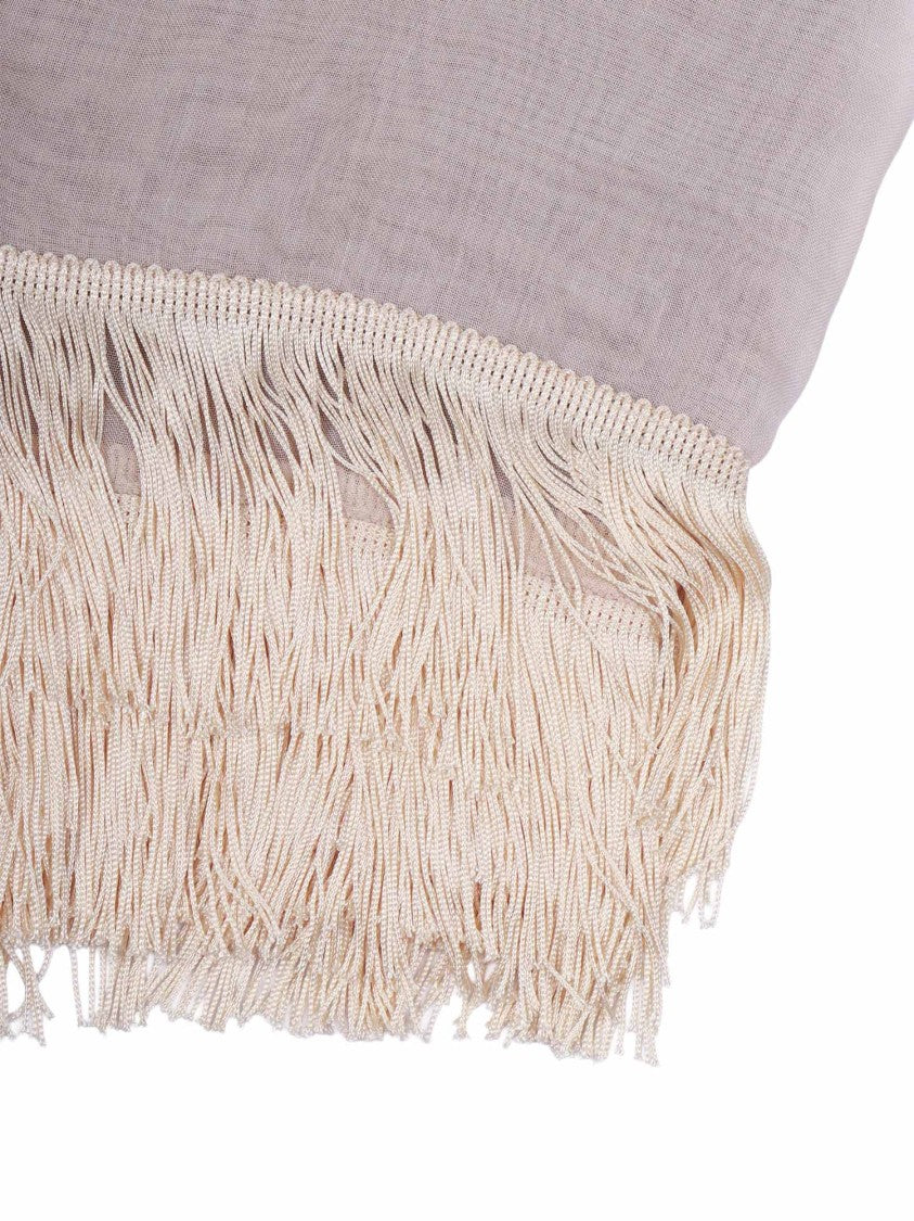 Faliero Sarti Ginny Frangia Semi Sheer Fringed Scarf