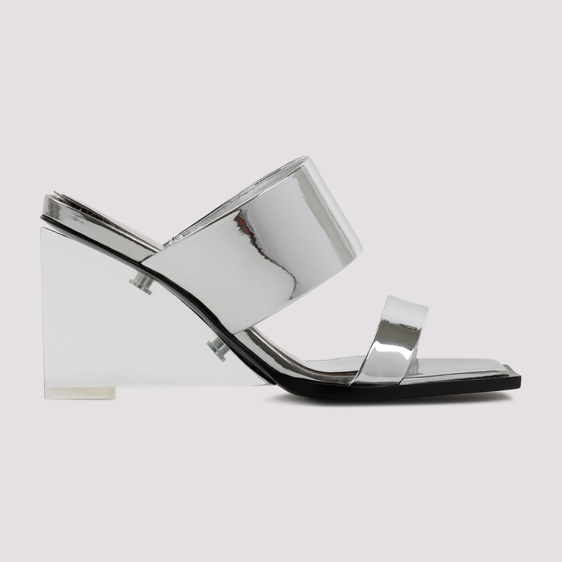 Alexander Mcqueen Silver Calf Leather Sandals