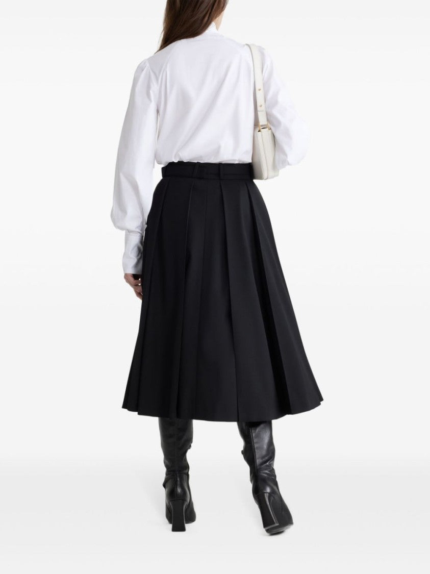 Patou White Organic Cotton Bow Shirt