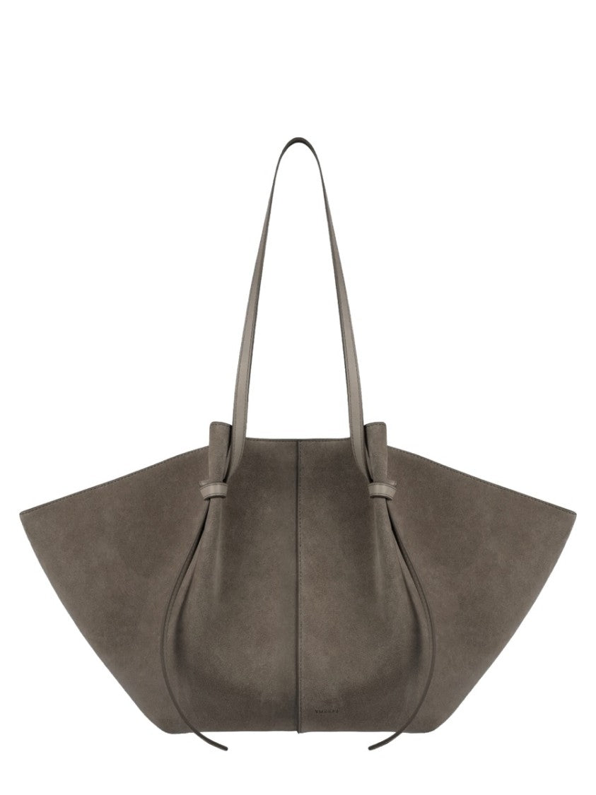 Yuzefi Large Winged Brown Leather Tote Bag