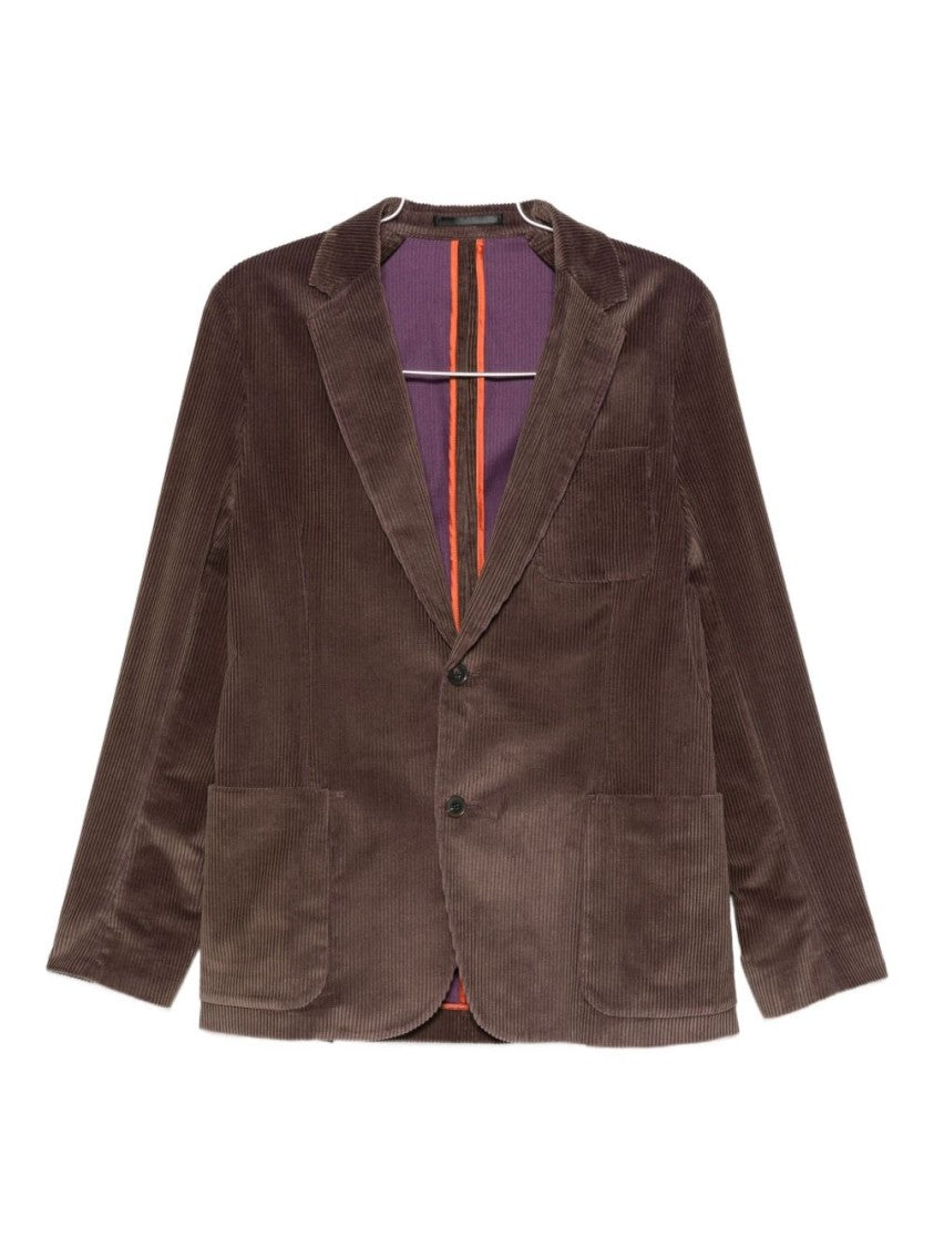 Paul Smith Brown Corduroy Jacket With Two-Button Front