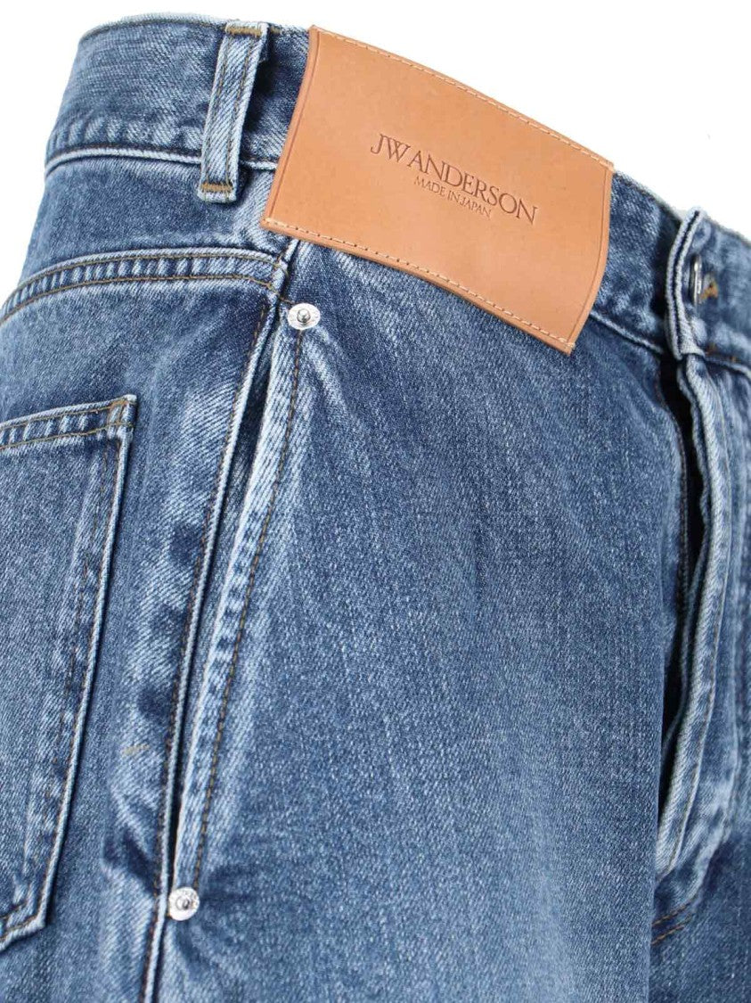 J. W. Anderson Azure Twisted Workwear High-Waisted Jeans