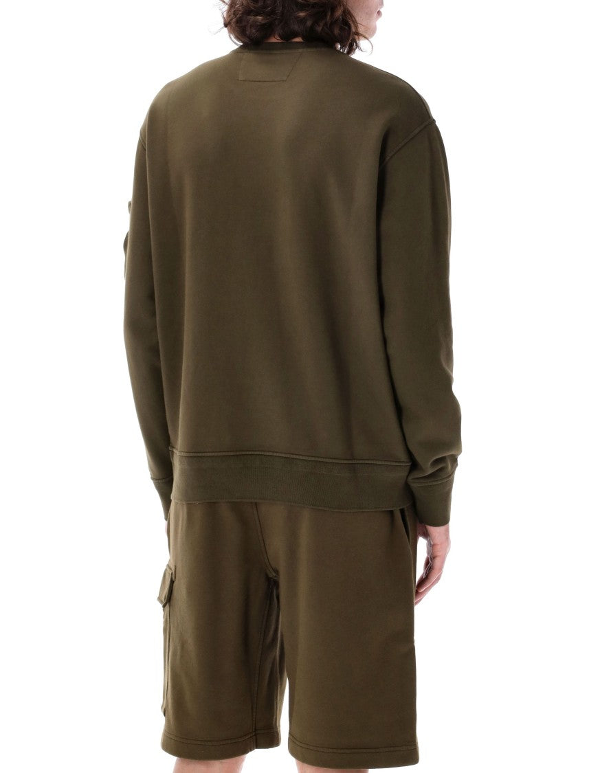 C.P. Company Cotton Diagonal Fleece Crew Neck Sweatsh
