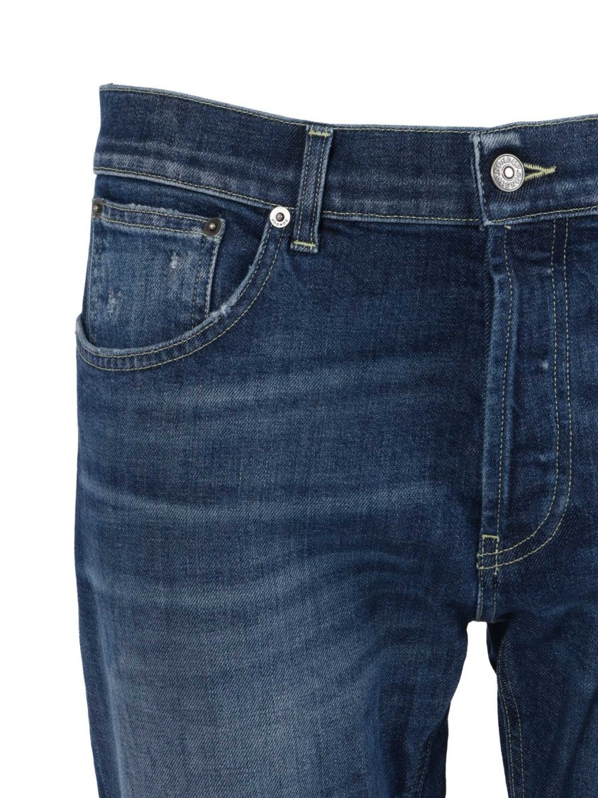 Dondup Slim Fit Tailored Trousers With Flat Front And Side Pockets