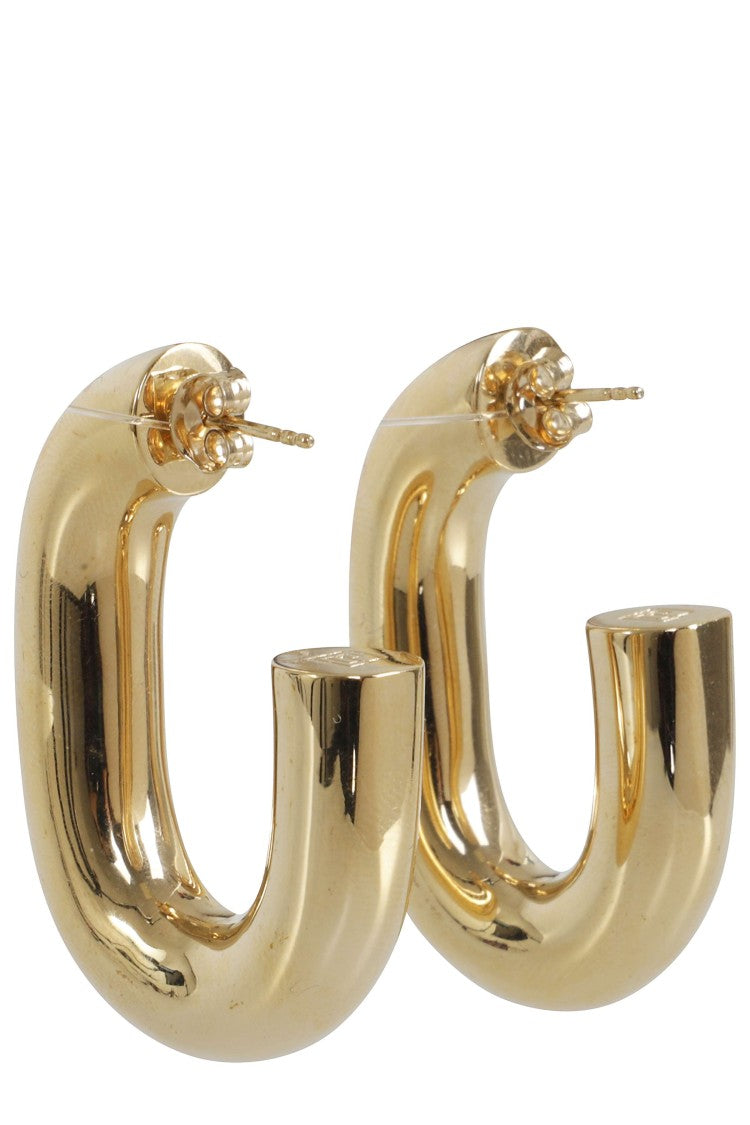 Rabanne Gold Xl Link Hoops Oversized Brass Hoop Earrings