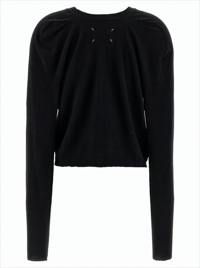 Maison Margiela Cropped V-Neck Cardigan With Button-Down Front