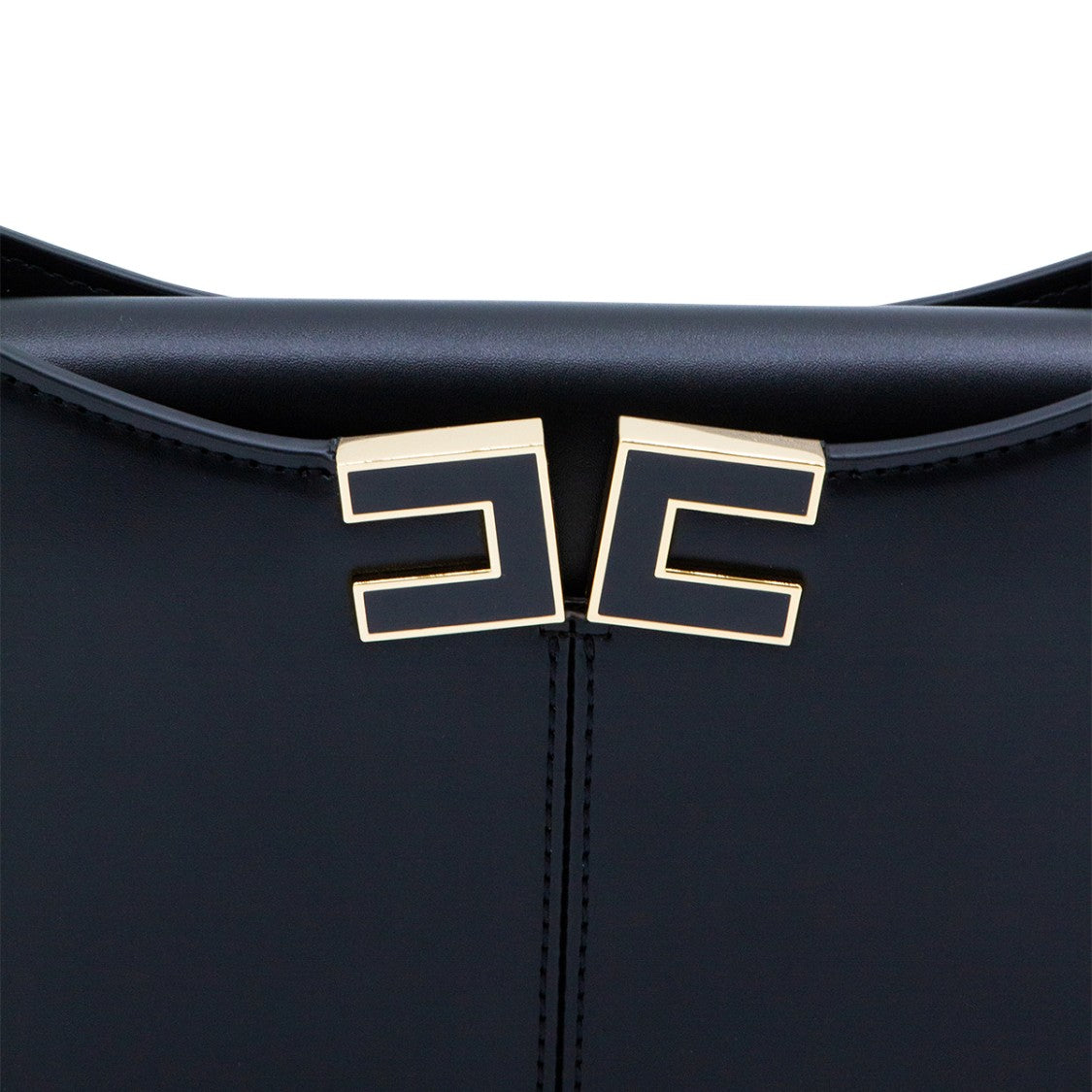 Elisabetta Franchi Structured Handbag With Gold-Tone Logo Clasp