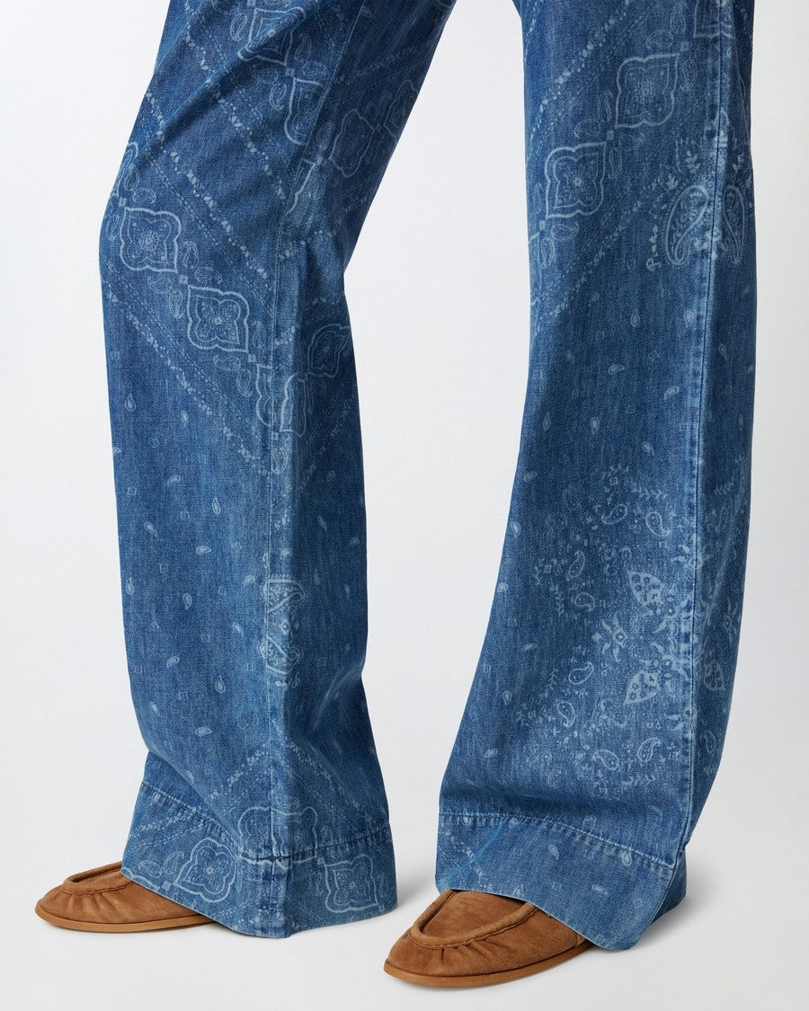 Pinko Wide Leg Denim Trousers