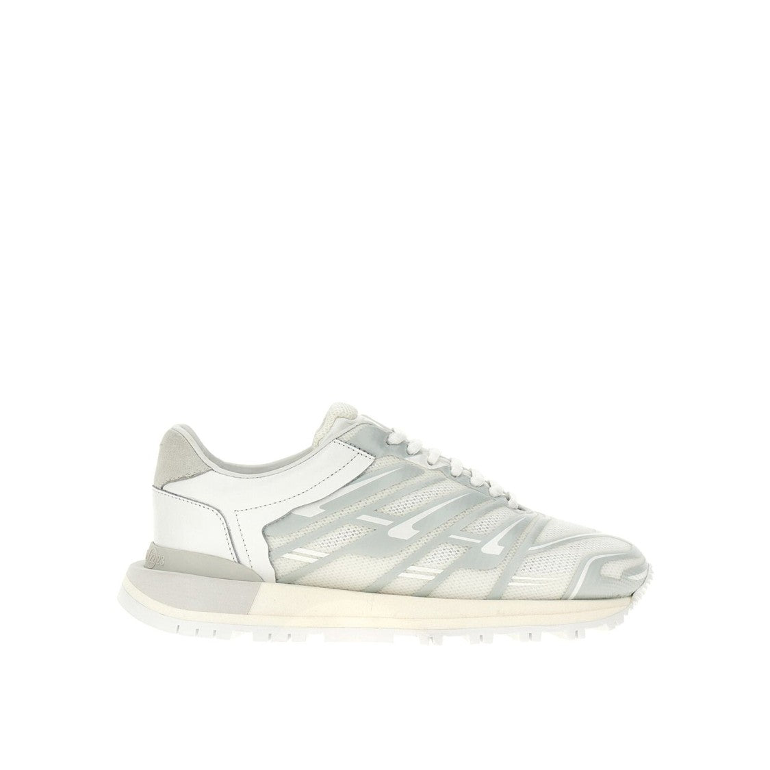 Maison Margiela Sneakers With Textured Fabric And Leather Accents