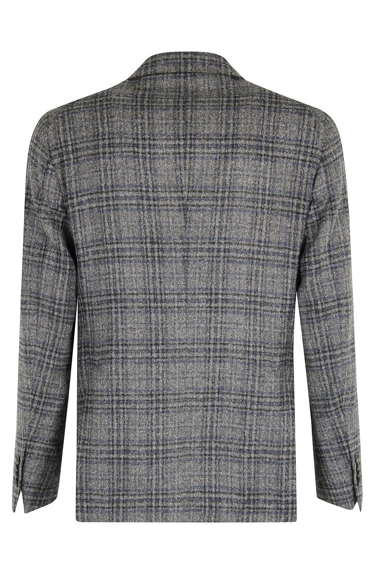 Tagliatore Single-Breasted Wool Blend Blazer With Wales Pattern