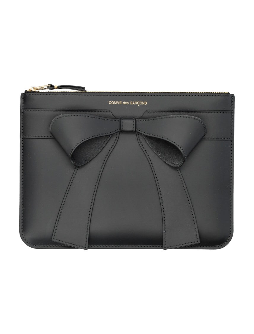 Comme Des Garçons Big Bow Leather Pouch