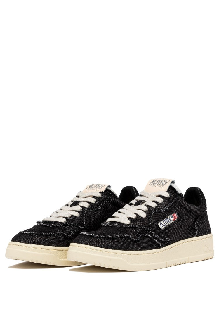 Autry Women’S Medalist Black Denim Sneakers