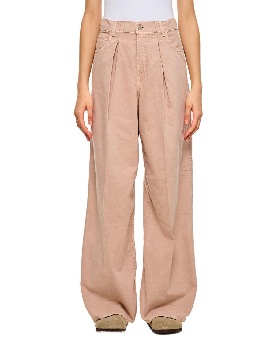 Haikure Wide High-Waisted Jeans With Relaxed Fit And Pleat Details