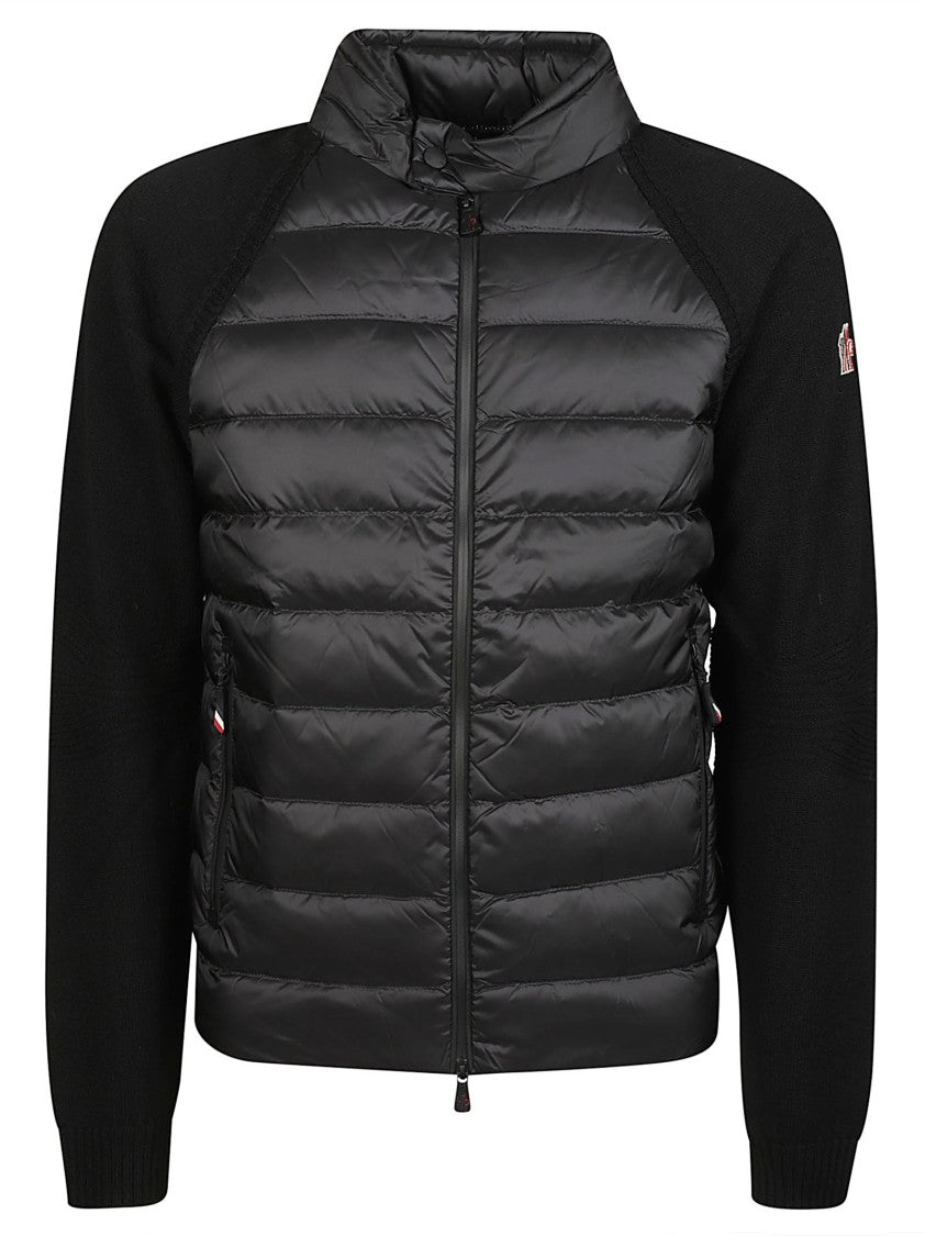 Moncler Grenoble Quilted Virgin Wool Hooded Cardigan