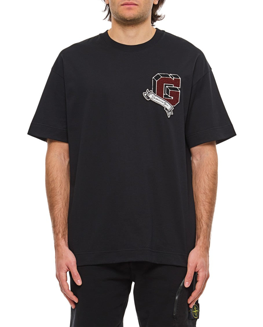 Givenchy Embroidered Logo Black T-Shirt