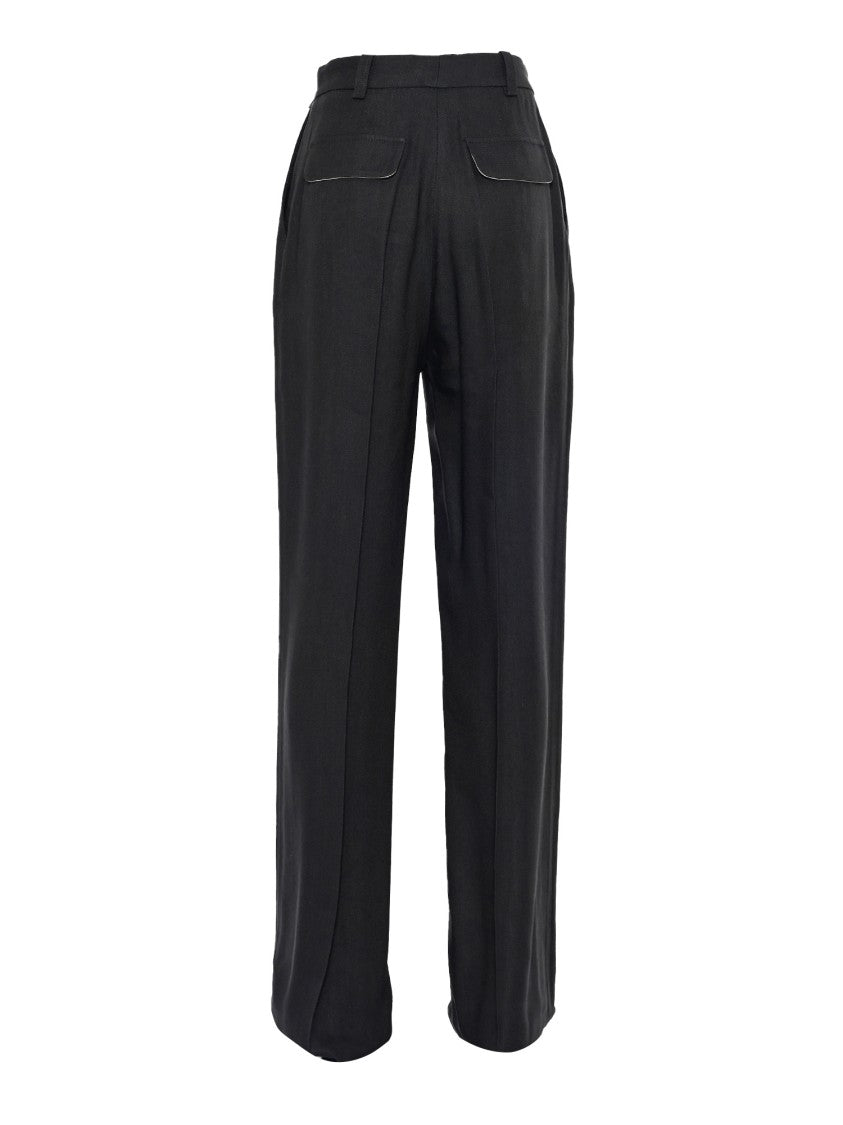 Elisabetta Franchi High-Waisted Wide-Leg Trousers