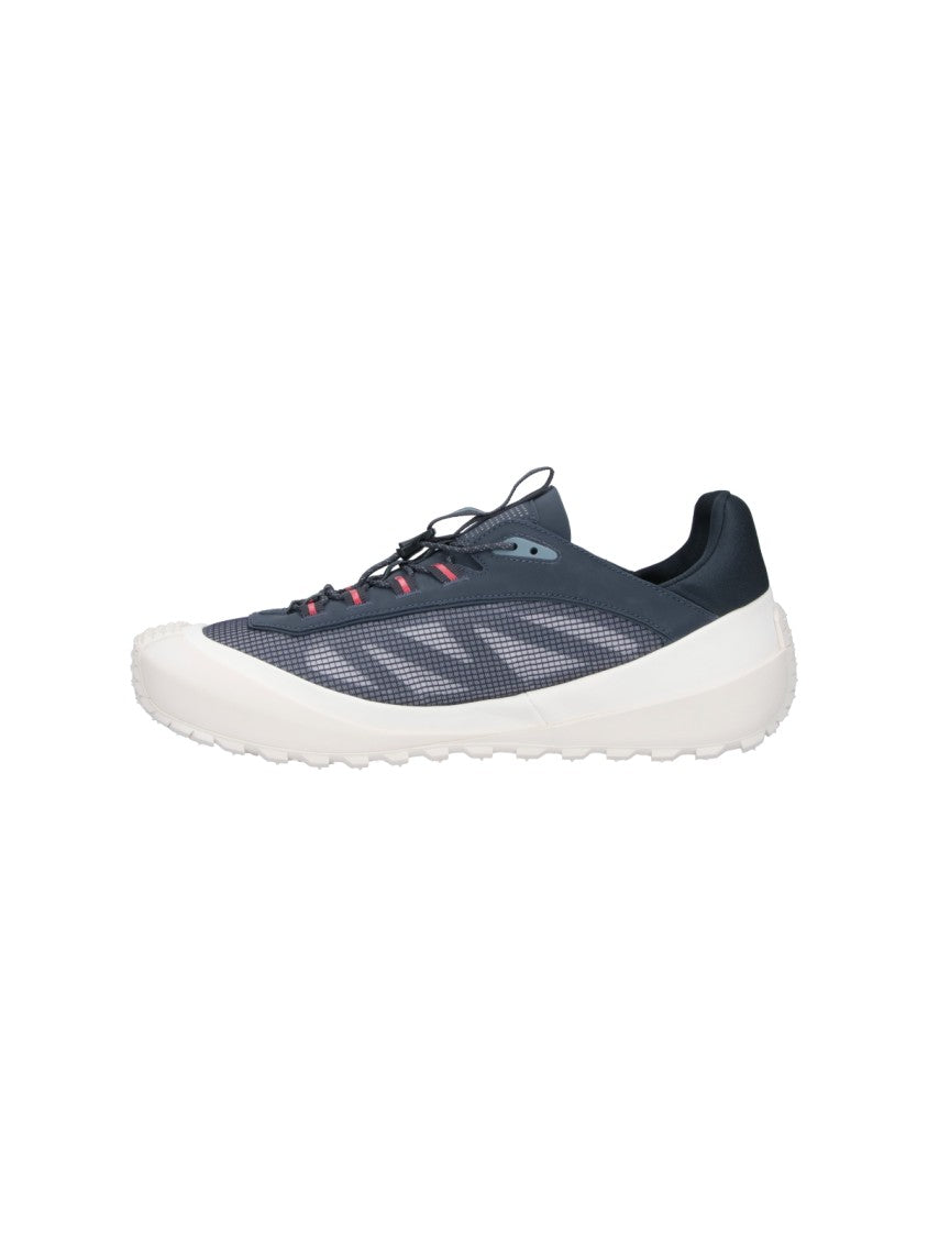 Moncler Blue Trailgrip Lp Mesh Fabric Sneakers
