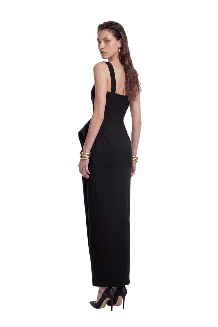 Saiid Kobeisy Asymmetric Draped Dress With Sculpted Sweetheart Neckline