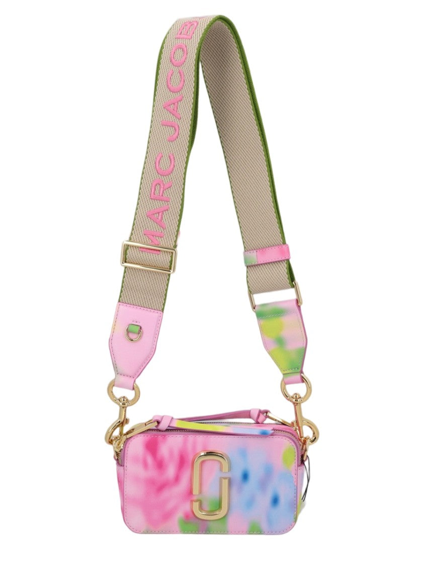 Marc Jacobs Rectangular Crossbody Bag With Blurred Floral Design And Gold-Tone Accents