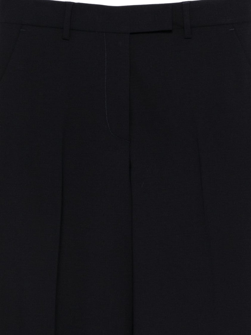 Seventy Sergio Tegon Wide-Leg Black Trousers With Tailored Design