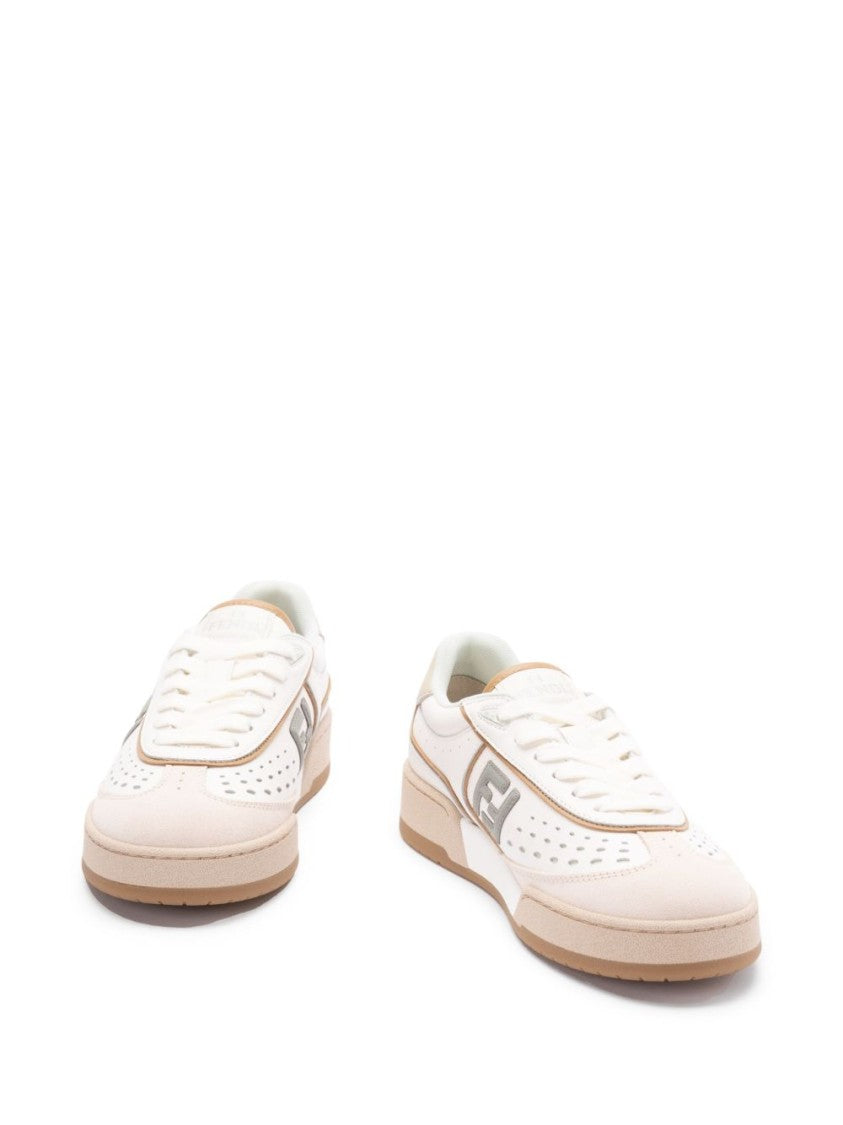 Fendi Sneakers With Perforated Detailing And Cushioned Sole