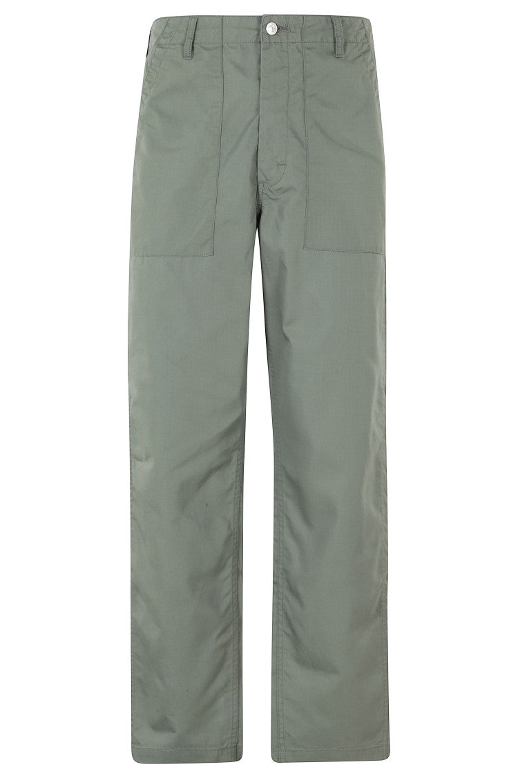 Edwin Olive Baker Front Back Cargo Pockets Cotton-Blend Trousers