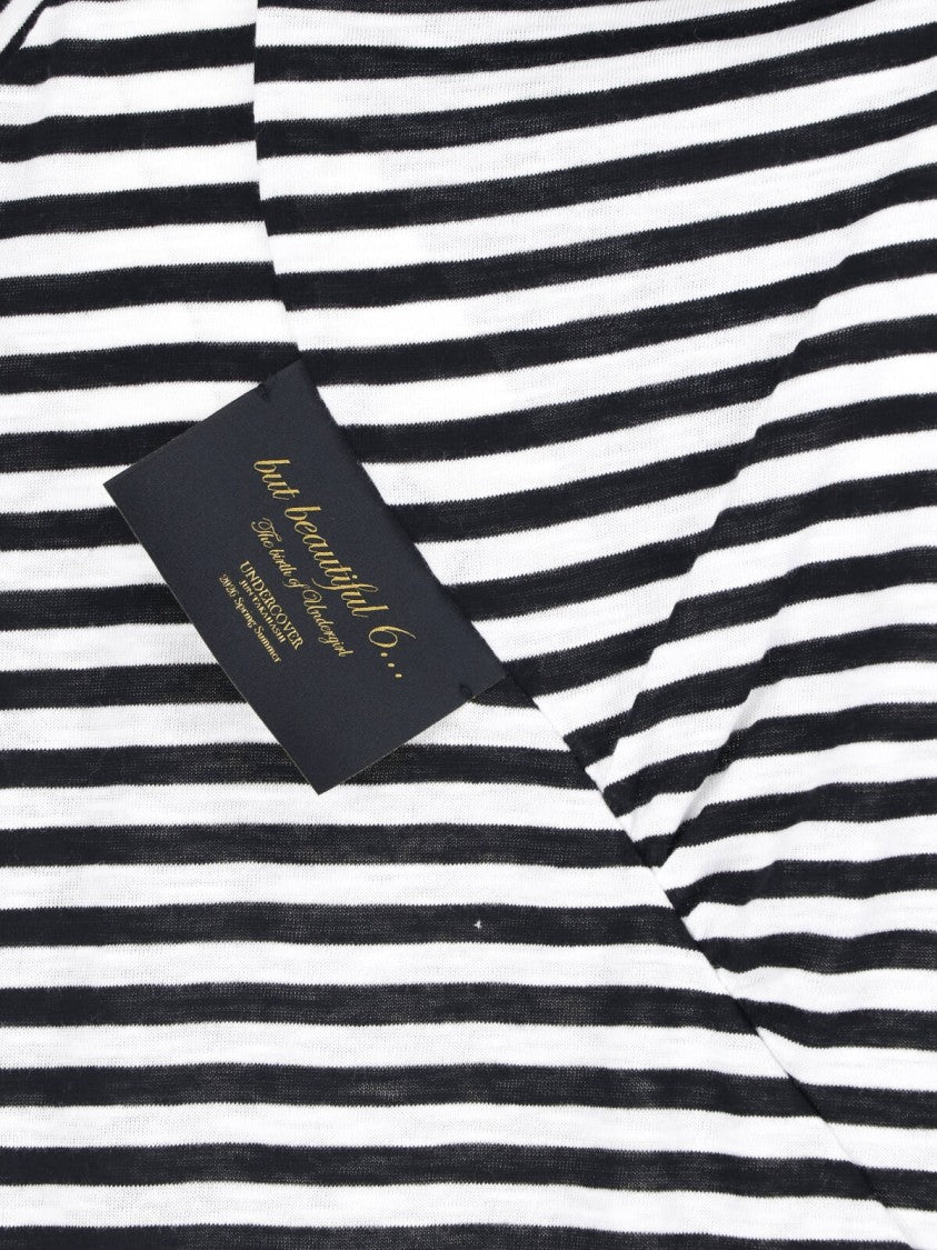 Undercover Black/White Horizontal Striped Boxy T-Shirt