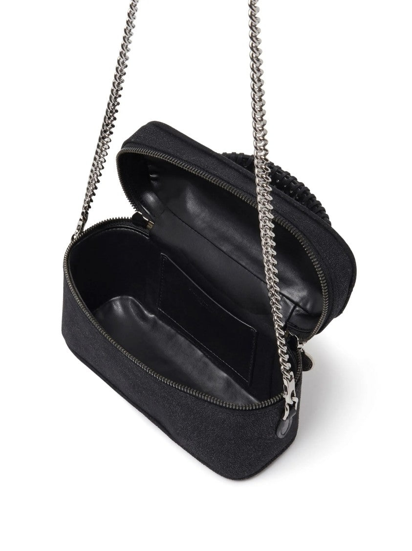 Stella Mccartney Textured Black Vanity Case With Braided Handle