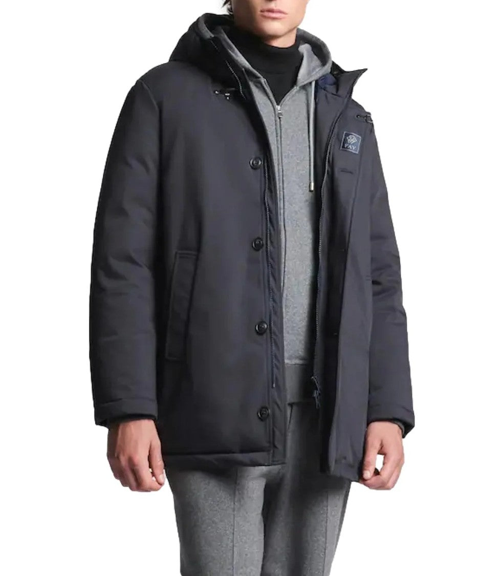 Fay Padded Caban With Hood And Structured Silhouette