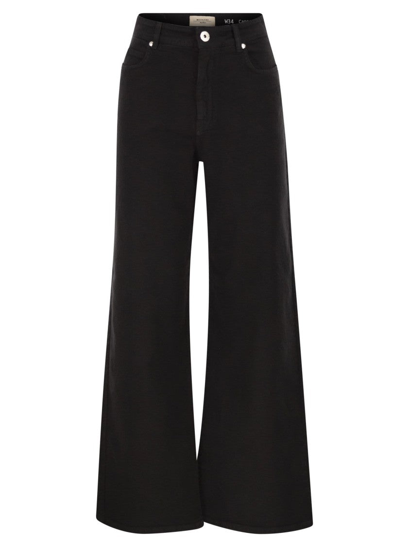 Max Mara Wkdmedina - Wide-Leg Trousers In Cotton Drill