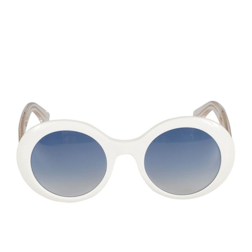 Kador Audrey Large Round Frame Sunglasses With Gradient Blue Tint