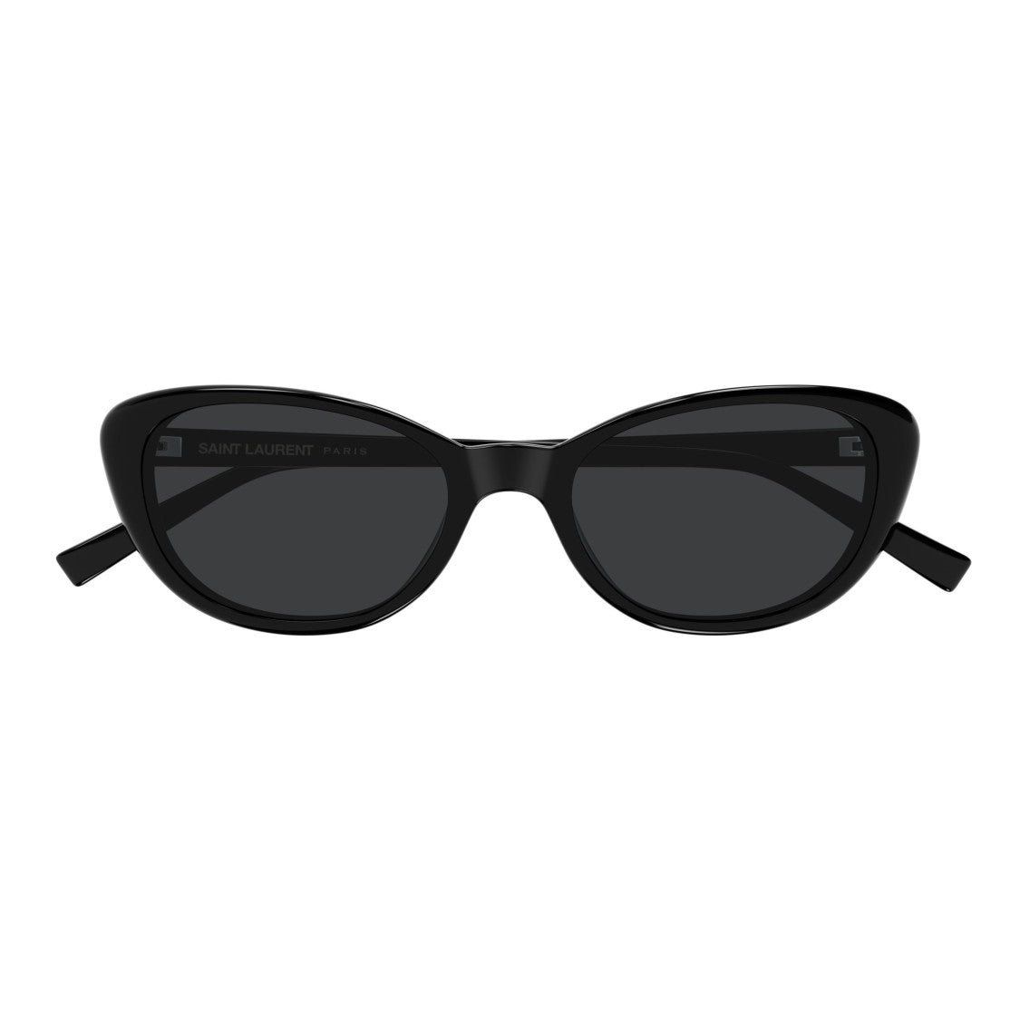 Saint Laurent Glossy Black Cat-Eye Sunglasses With Dark Tinted Lenses