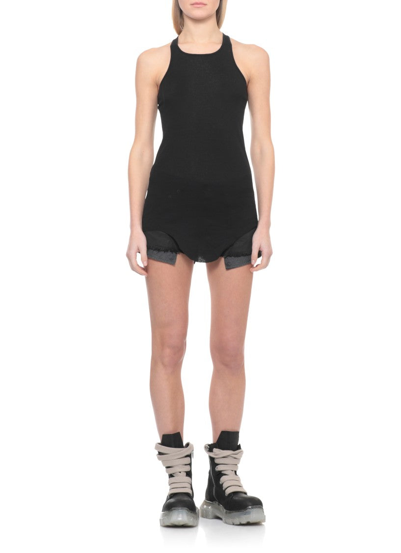 Rick Owens Black Basic Rib Cotton Tank Top