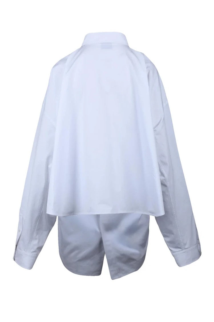 Balenciaga Asymmetric Oversize Shirt - White