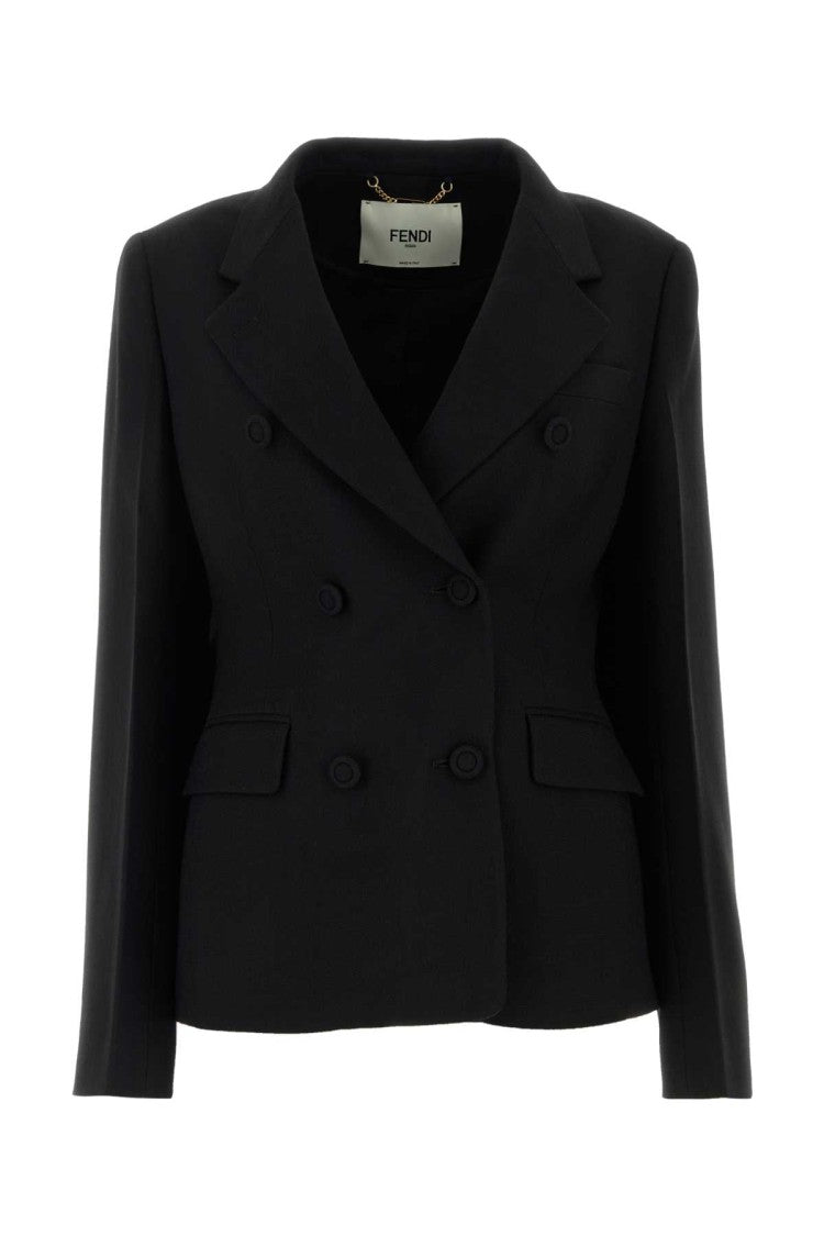 Fendi Black Wool Blend Blazer