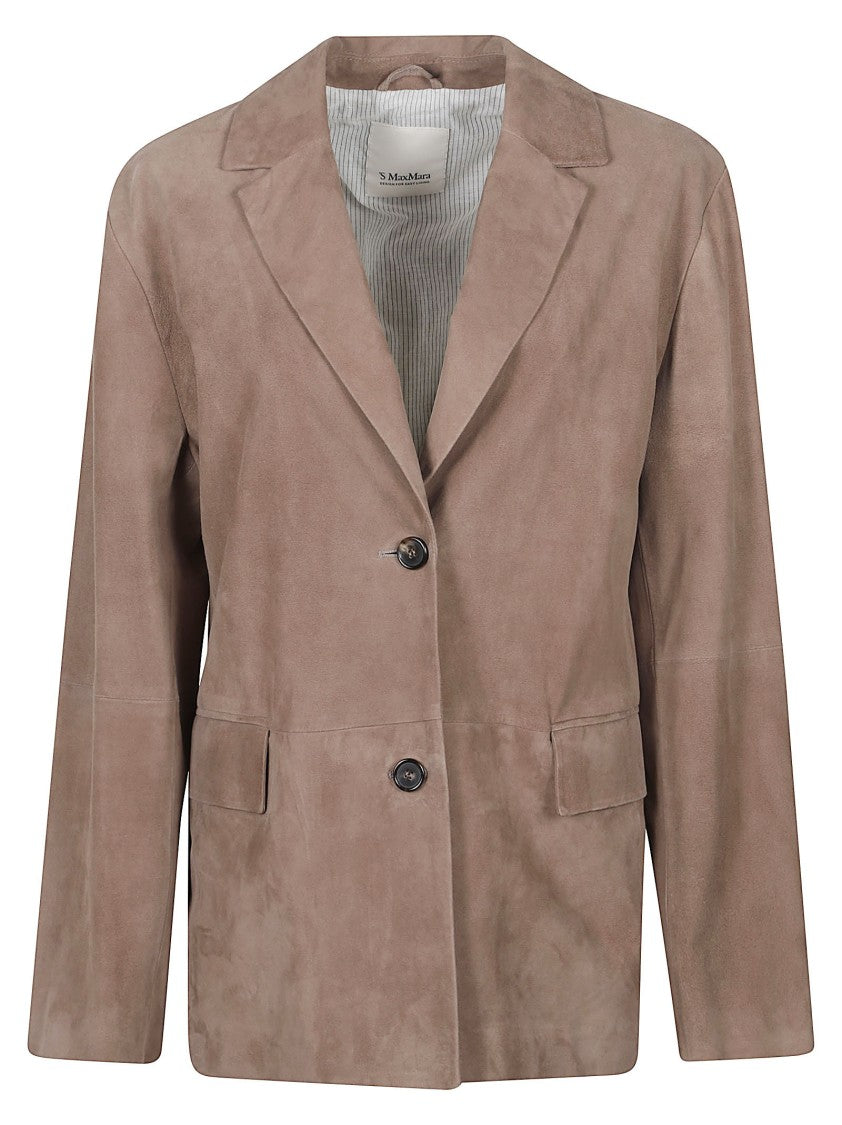 Max Mara Suede Jacket With Classic Lapel