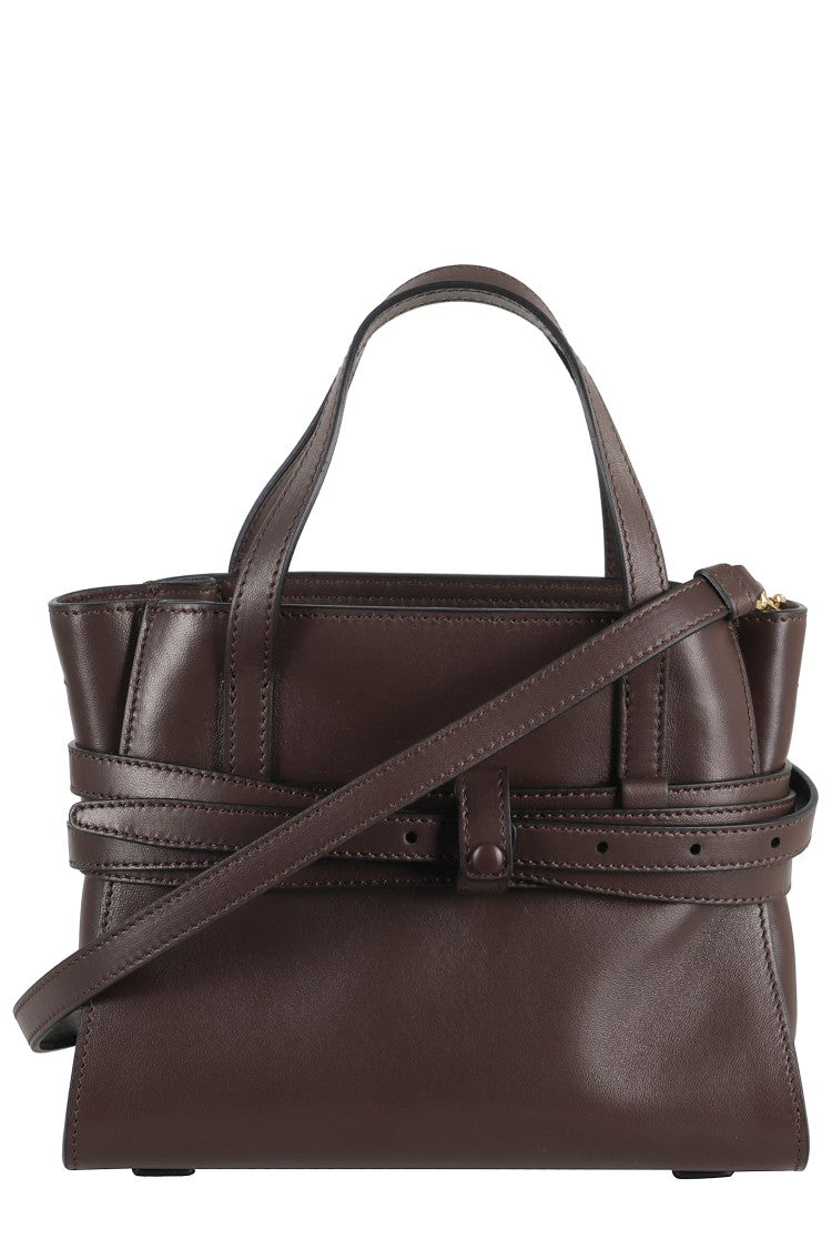 Moschino Chocolate Brown Smooth Leather Handbag