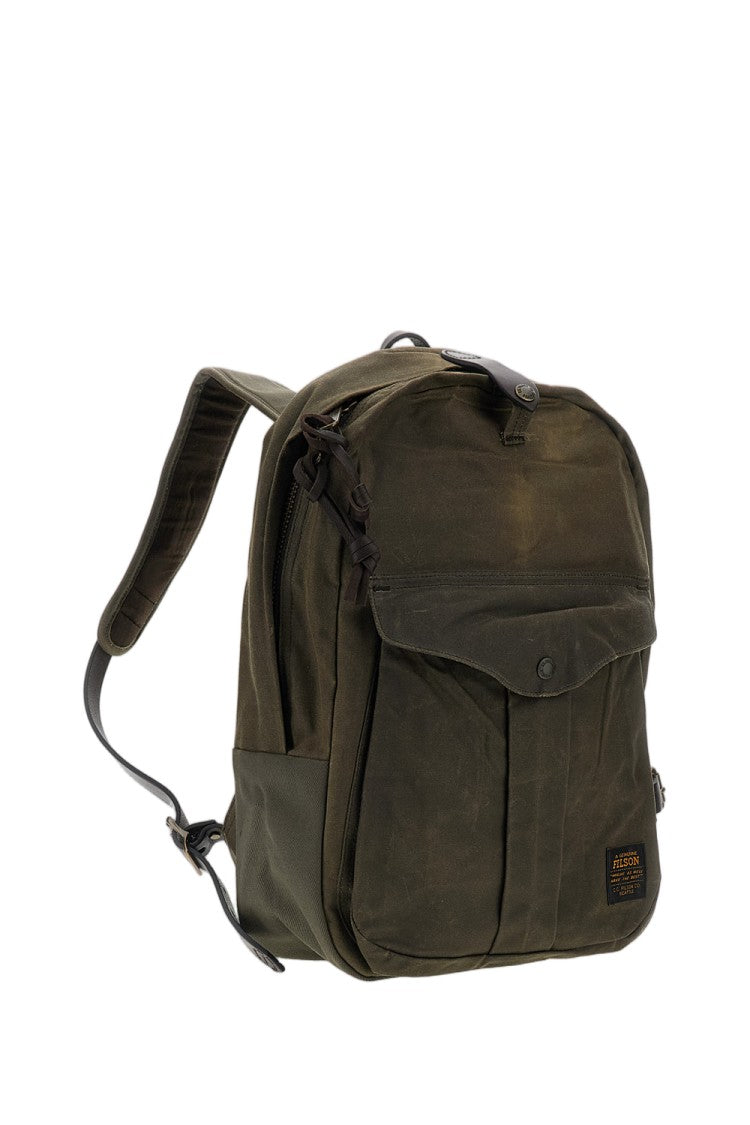 Filson Green Journeyman Waxed Cotton Backpack