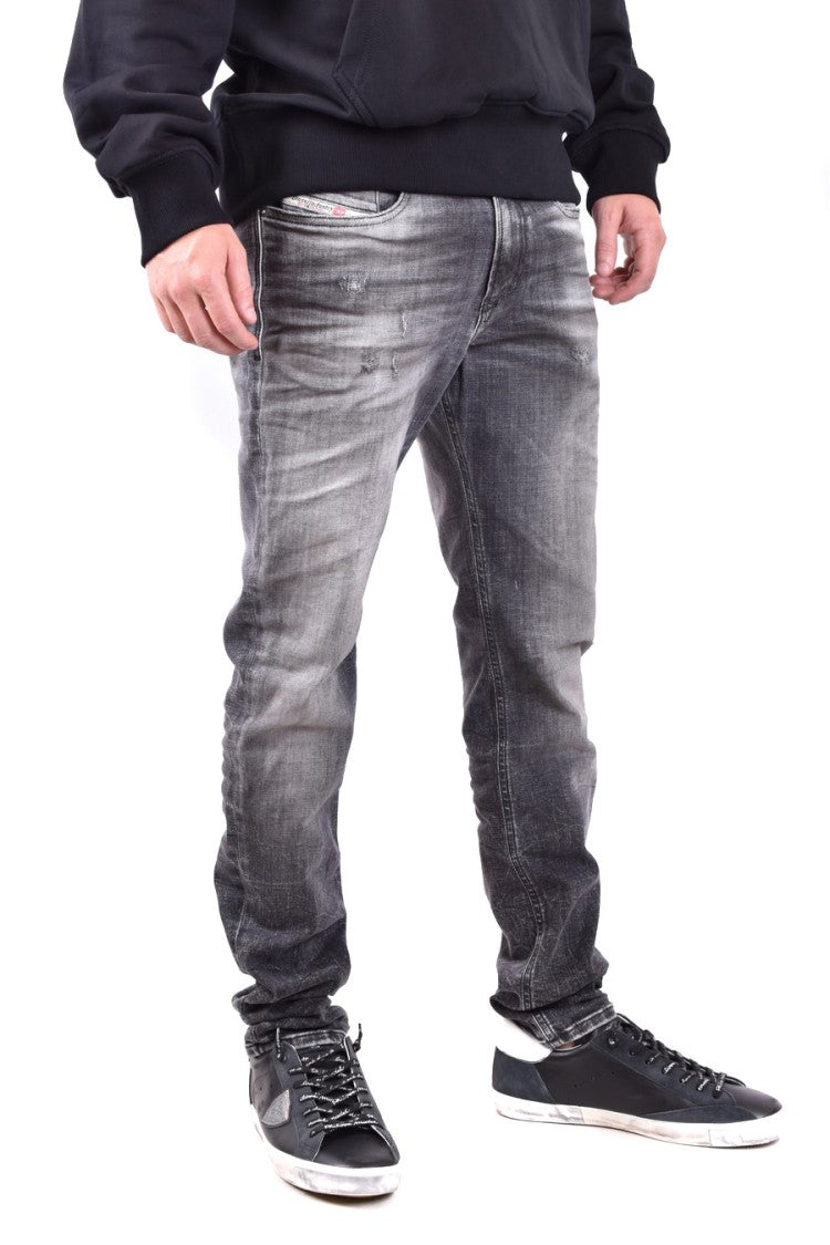 Diesel Slim-Fit Distressed Black Faded Jeans