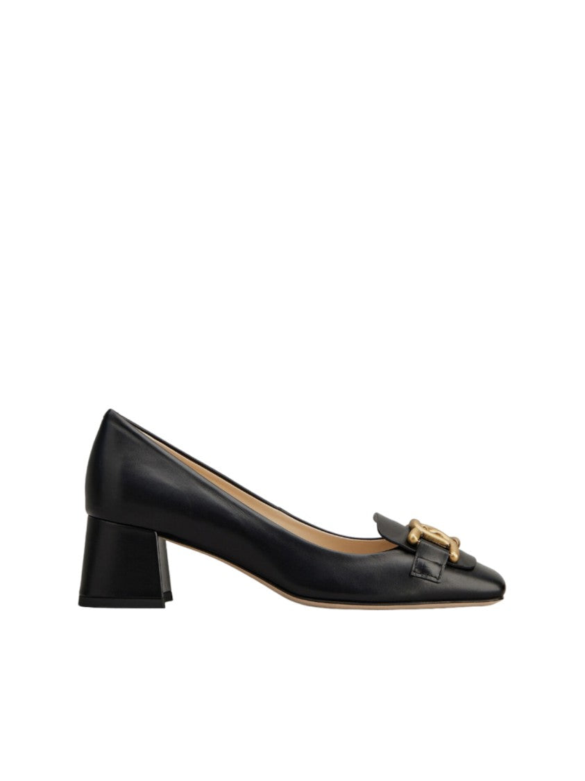 Tod's Pointed Toe Black Leather Pumps
