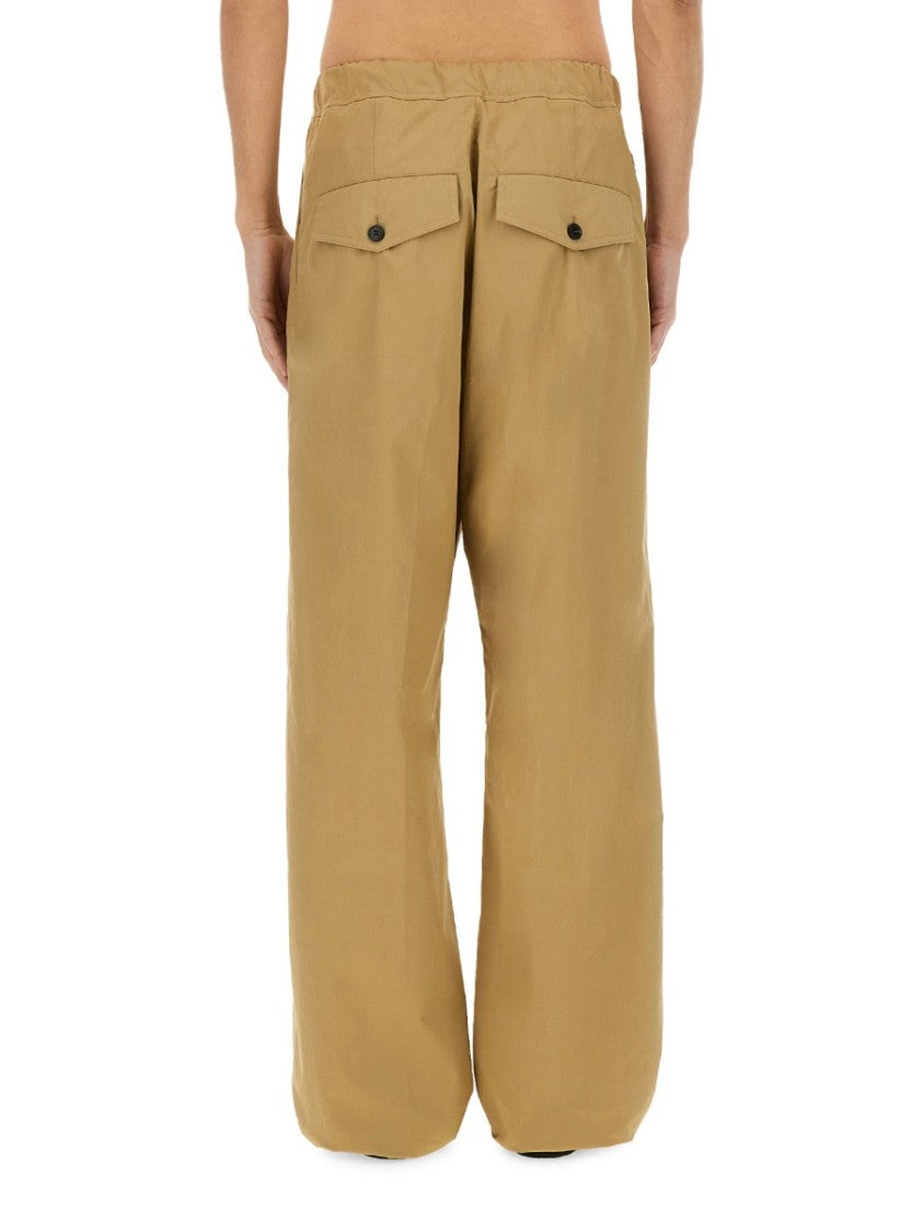 Dries Van Noten Straight-Cut Cotton Pants With Design