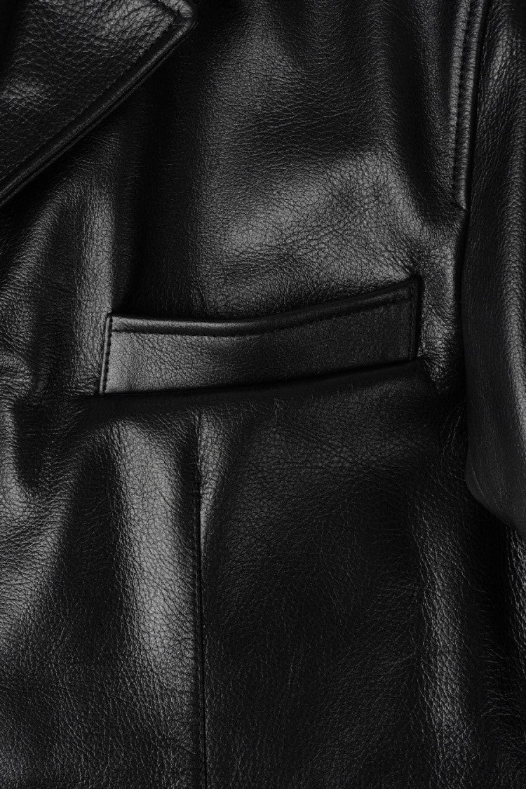 Our Legacy Calf Leather Casual Jacket With Classic Collar