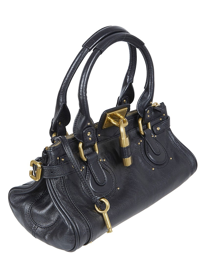 Chloé Smooth Leather Handbag With Gold Accents And Zip Closure