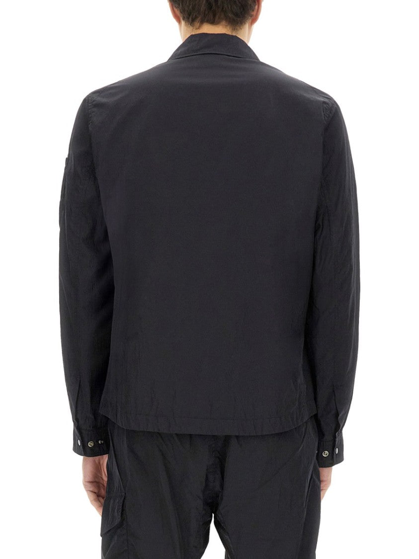 C.P. Company Black Shirt Jacket With Relaxed Fit