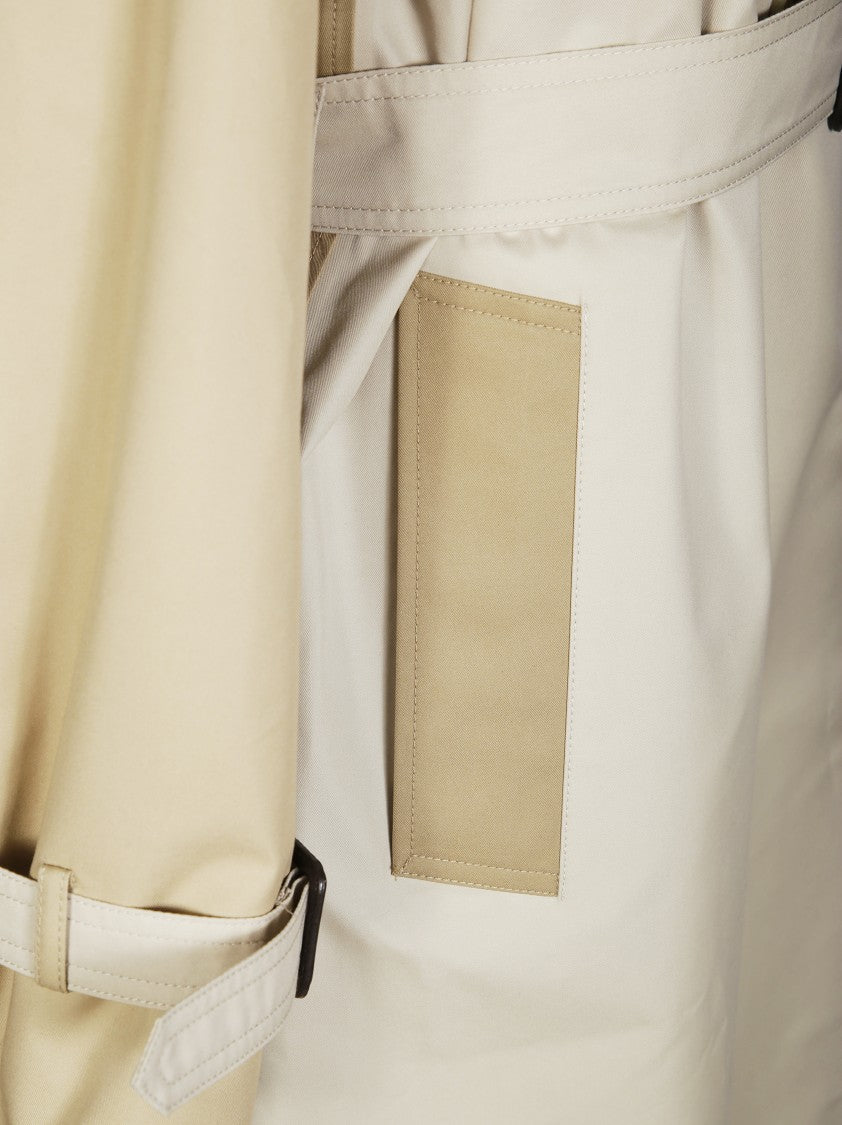 Max Mara Lightweight Gabardine Trench Coat With Color-Blocked Details
