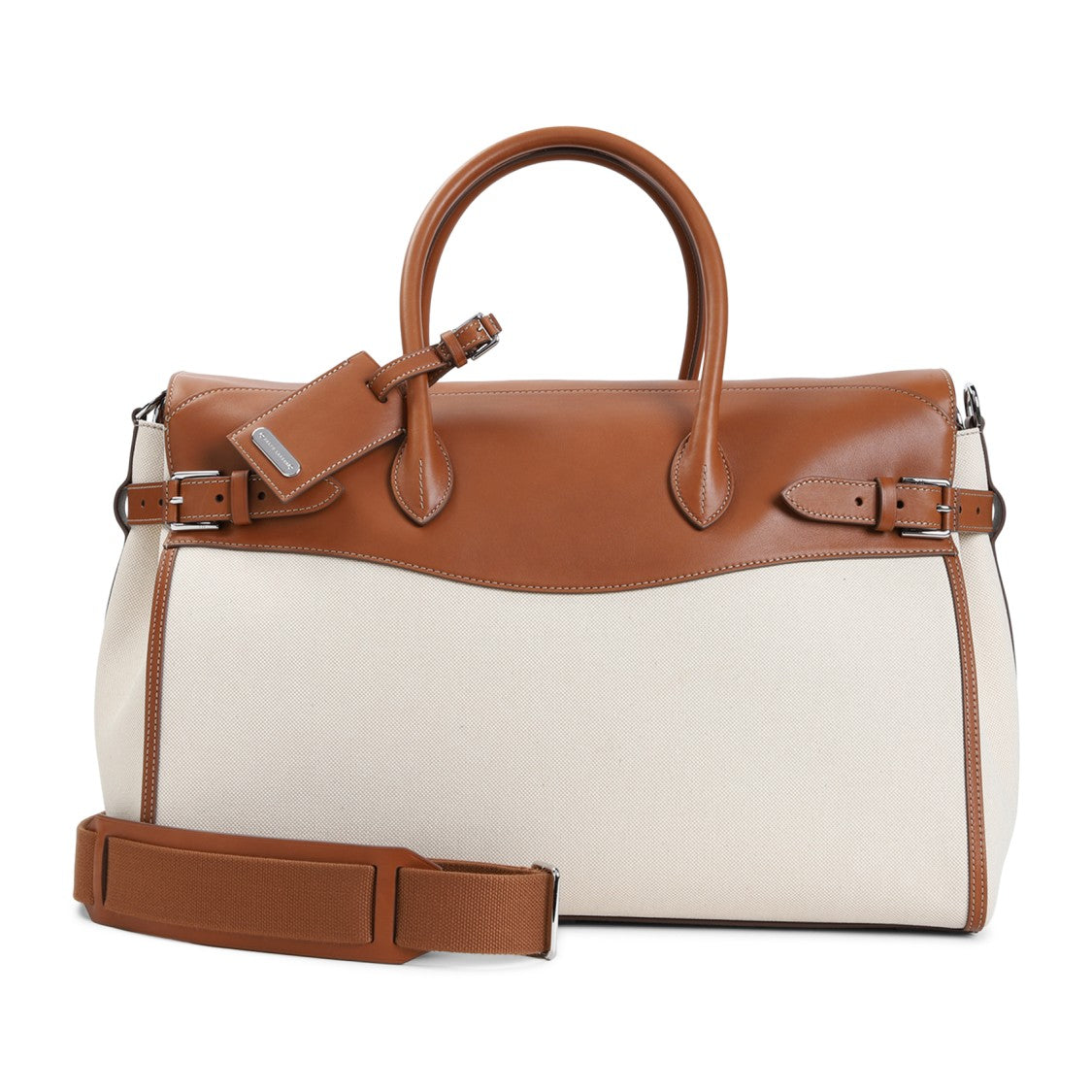 Ralph Lauren X Purple Label Spacious Leather And Canvas Shopper