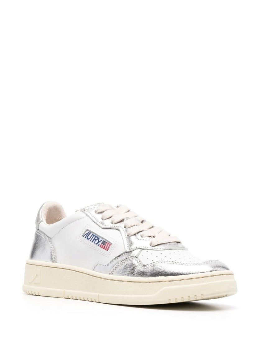 Autry White Sneakers With Silver Accents