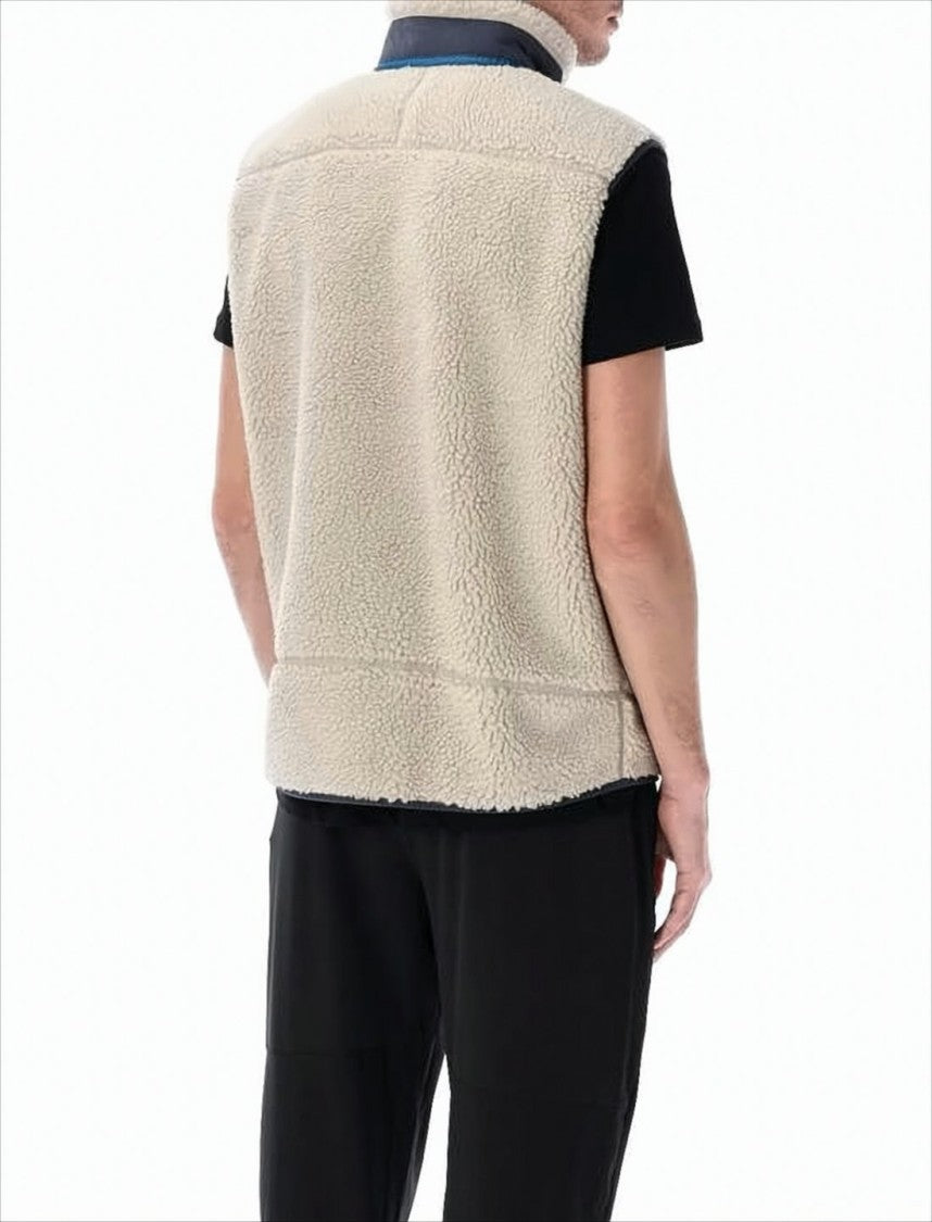 Patagonia Sleeveless Textured Vest With High Collar